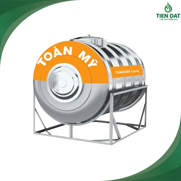 Bồn inox Toàn Mỹ Gold 4000L nằm 