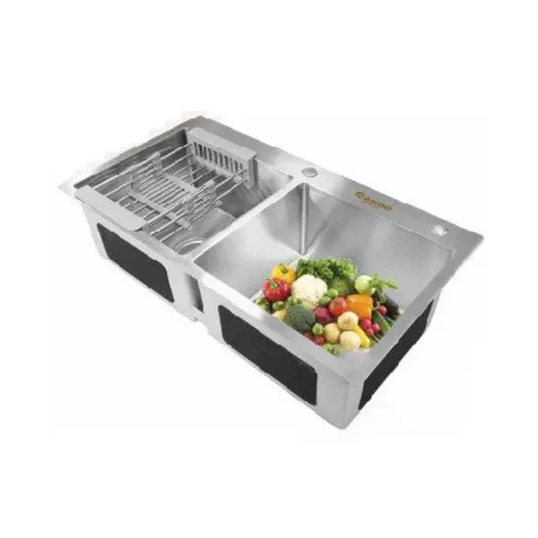 Chậu đôi rửa bát inox 304 RS-8245-2EW