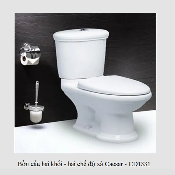 Bồn cầu hai khối- hai chế độ xả caesar CD1331