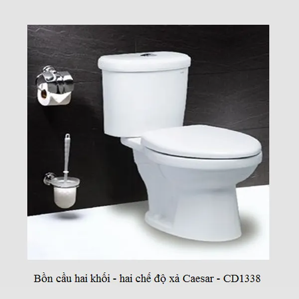Bồn cầu hai khối- hai chế độ xả caesar CD1338