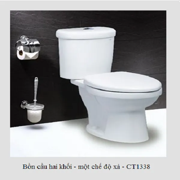 Bồn cầu hai khối- một chế độ xả CT1338
