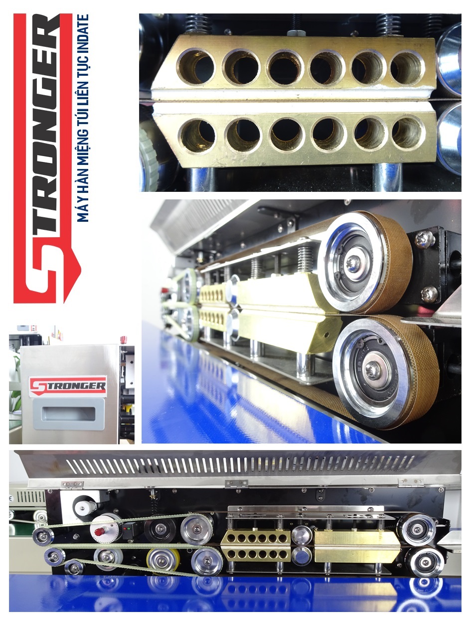 máy hàn miệng túi liên tục có indate STRONGER máy hàn miệng túi liên tục có indate STRONGER