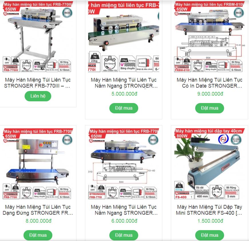 máy hàn miệng túi liên tục STRONGER giá rẻ máy hàn miệng túi liên tục STRONGER giá rẻ