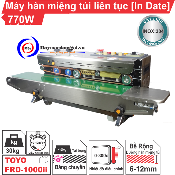 máy hàn miệng túi liên tục có in date 3 tiêu chí cần biết khi mua máy hàn miệng túi liên tục có in date