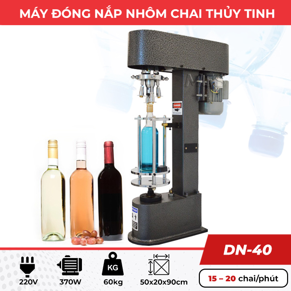 máy đóng nắp nhôm chai thủy tinh DN-40 máy đóng nắp nhôm chai thủy tinh DN-40