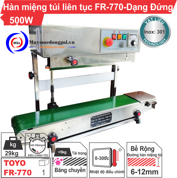 máy hàn miệng túi liên tục dạng đứng Cách phân biệt máy hàn miệng túi liên tục dạng đứng và dạng nằm ngang