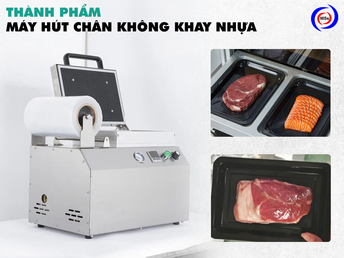 Máy hút chân không thực phẩm 2 khay Máy hút chân không thực phẩm 2 khay