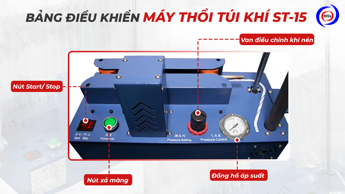 Bảng điều khiển máy thổi túi khí ST-15 Bảng điều khiển máy thổi túi khí ST-15
