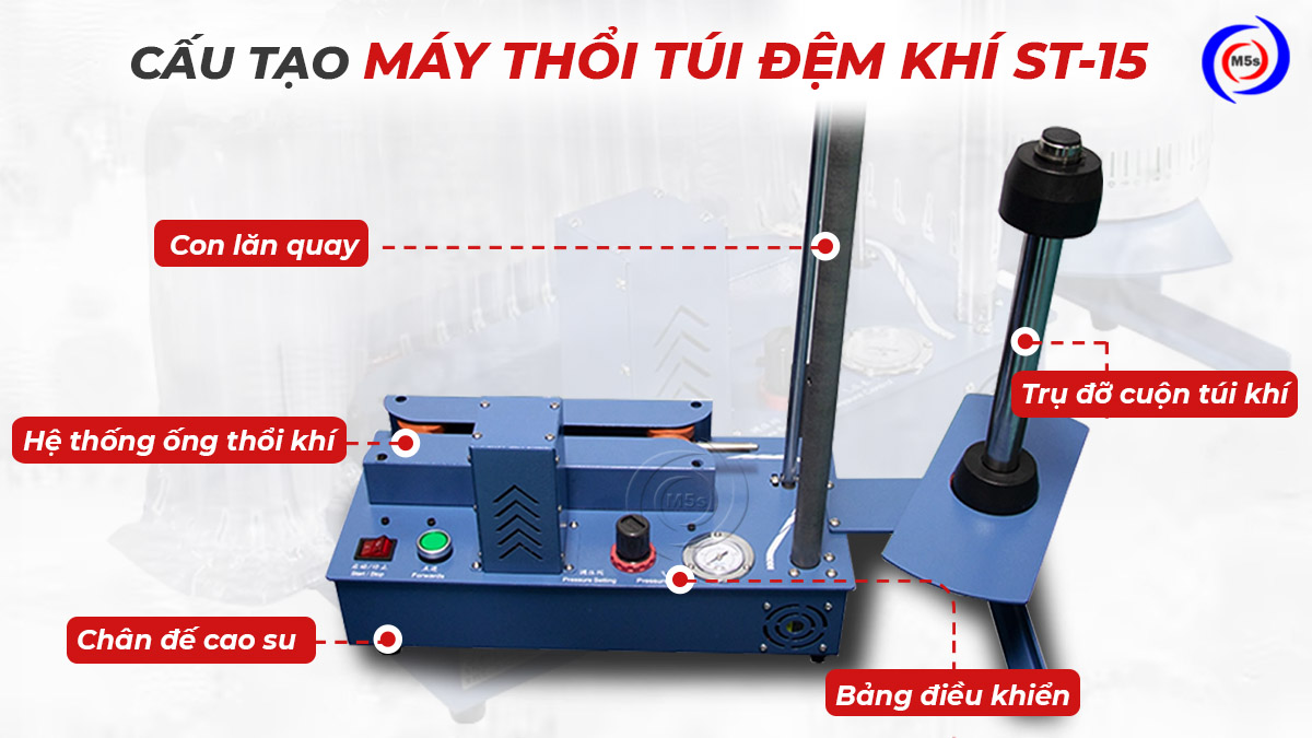 Cấu tạo máy thổi túi cột khí ST-15 Cấu tạo máy thổi túi cột khí ST-15