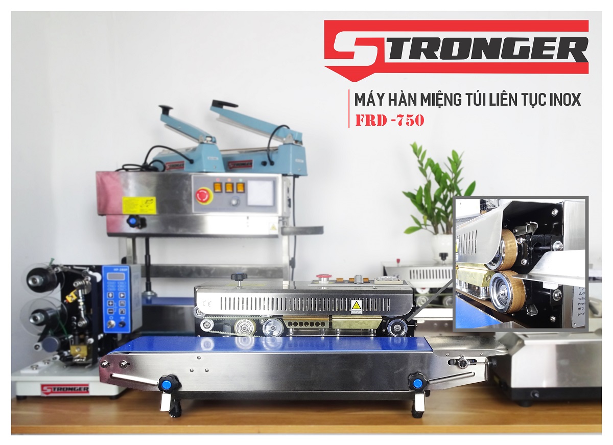 Máy hàn miệng túi nhựa liên tục Máy hàn miệng túi nhựa liên tục