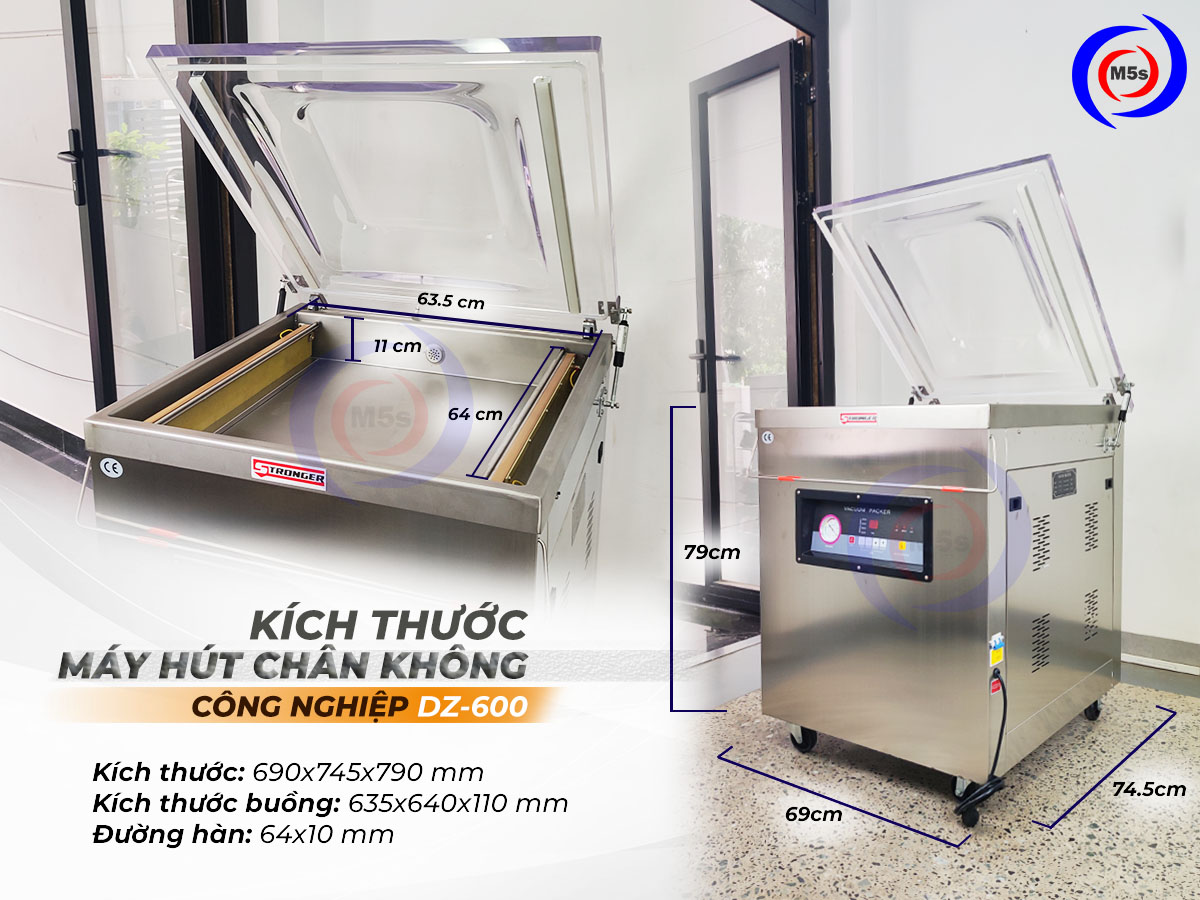 Kích thước đường hàn của máy hút chân không