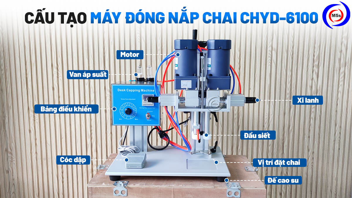 cấu tạo chính máy đóng nắp chai CHYD-6100