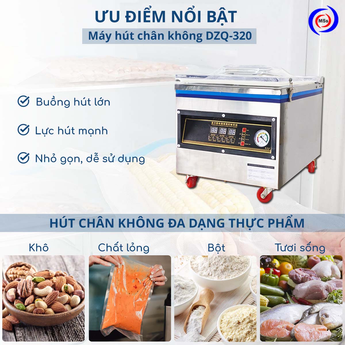 Máy hút chân không công nghiệp mini để bàn DZQ-320 Máy hút chân không công nghiệp mini để bàn DZQ-320
