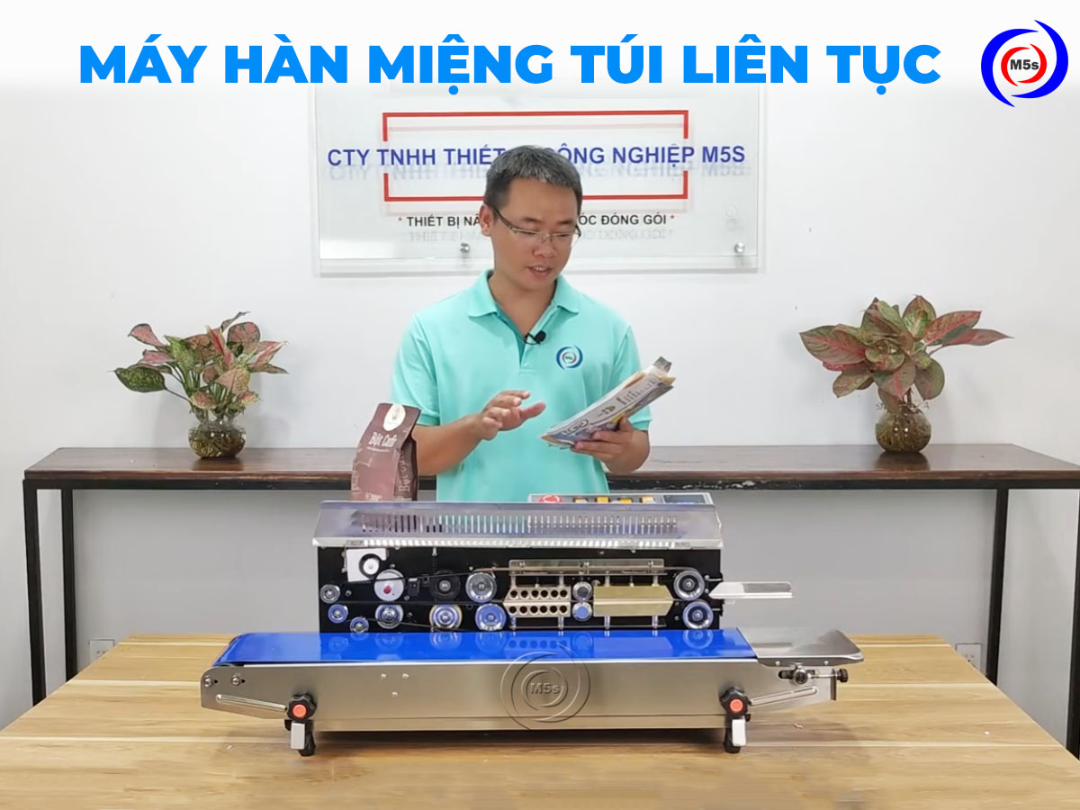 Máy hàn miệng túi liên tục Máy hàn miệng túi liên tục