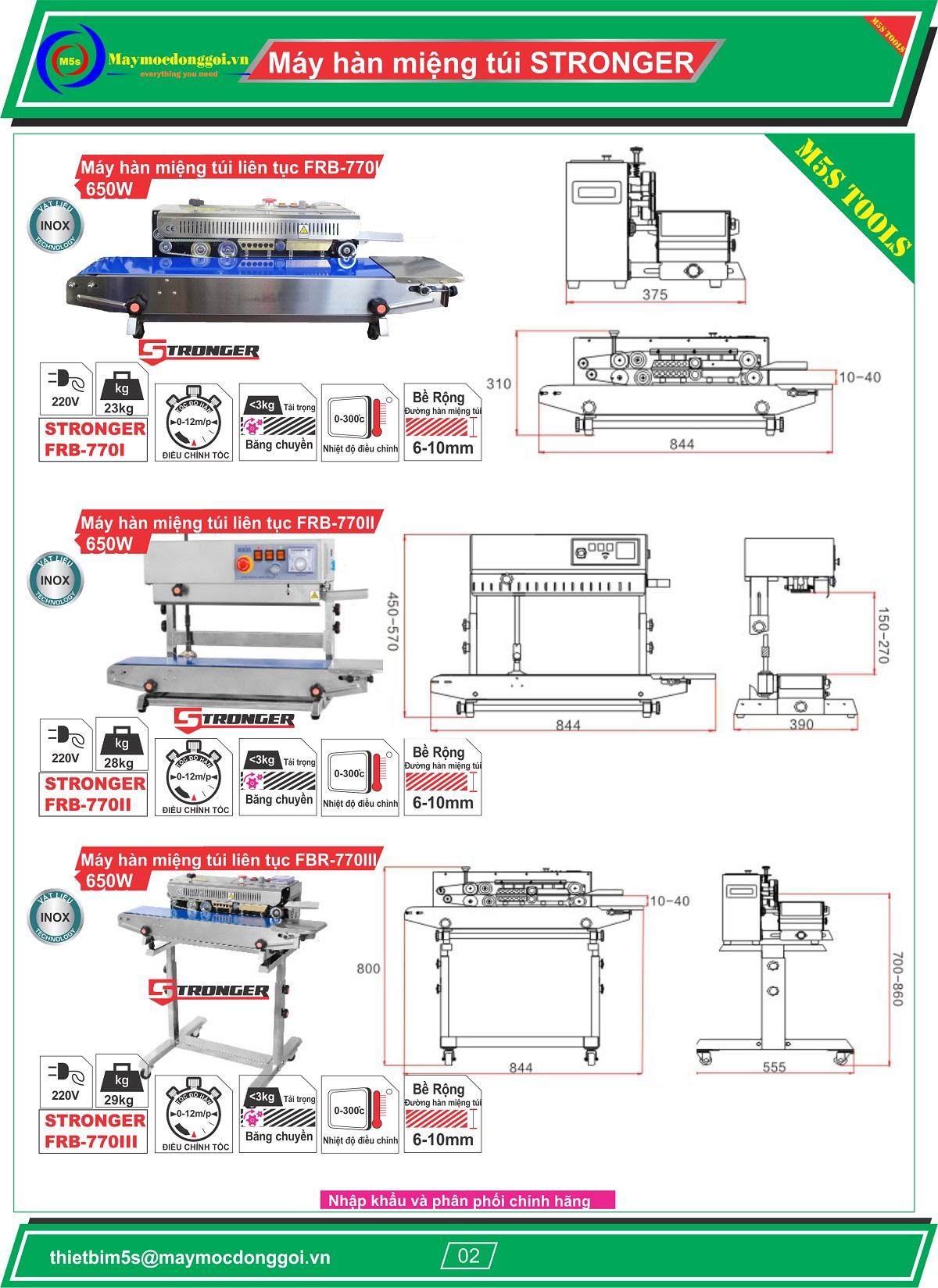 máy hàn miệng túi liên tục STRONGER máy hàn miệng túi liên tục STRONGER
