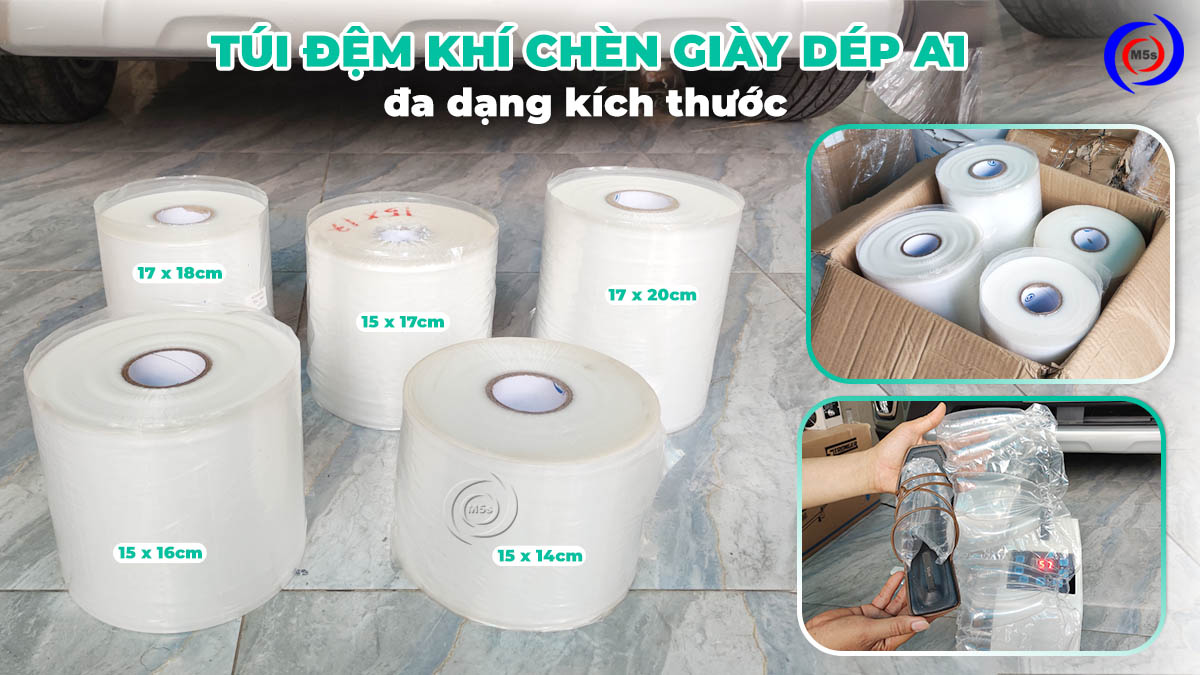 Túi khí chèn giày dép A1 đa dạng kích thước Túi khí chèn giày dép A1 đa dạng kích thước