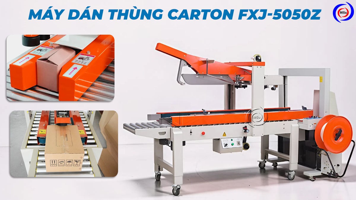 Máy dán băng dính thùng carton FXJ-5050Z Máy dán băng dính thùng carton FXJ-5050Z