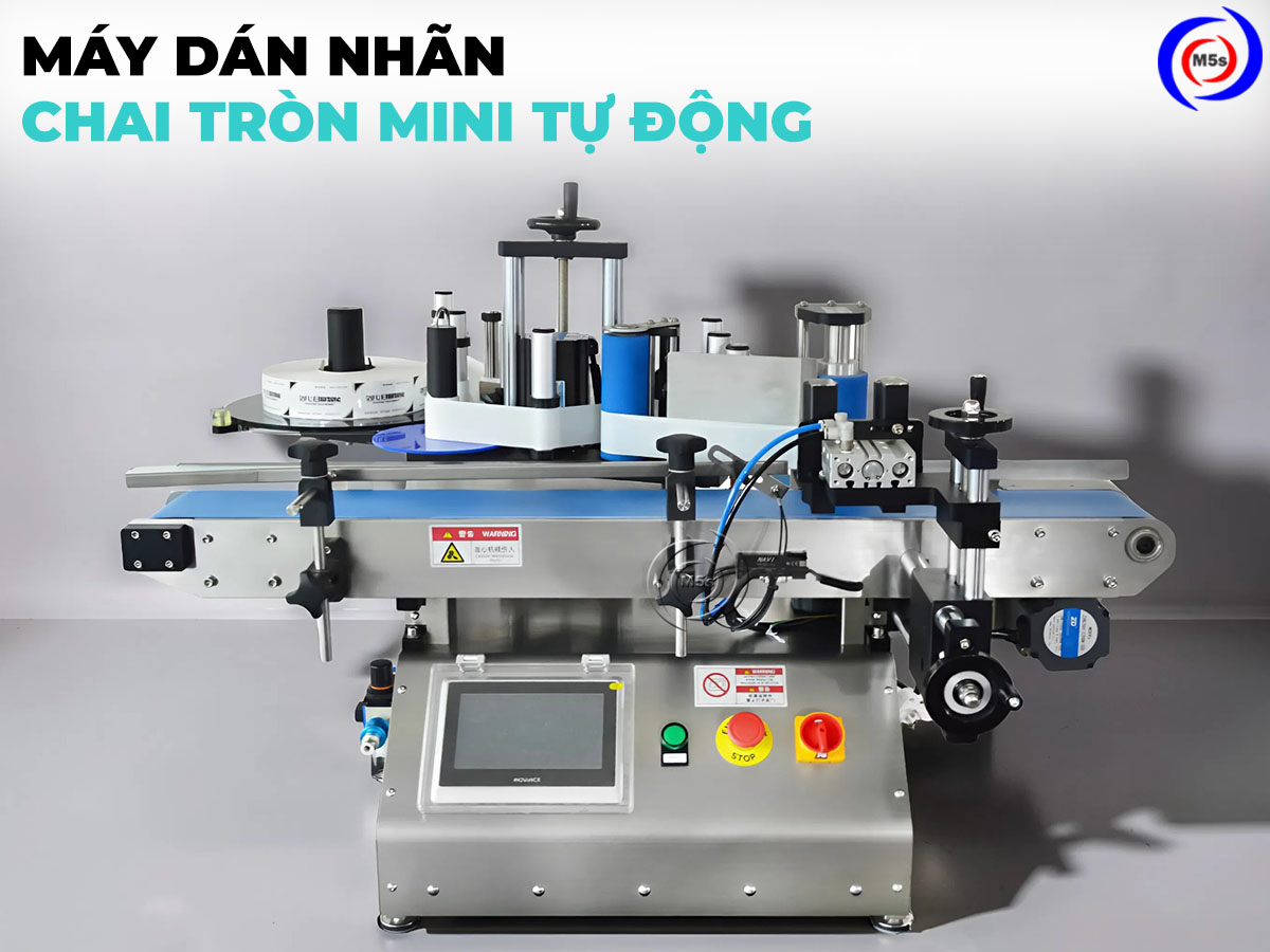 máy dán nhãn chai tròn mini tự động máy dán nhãn chai tròn mini tự động