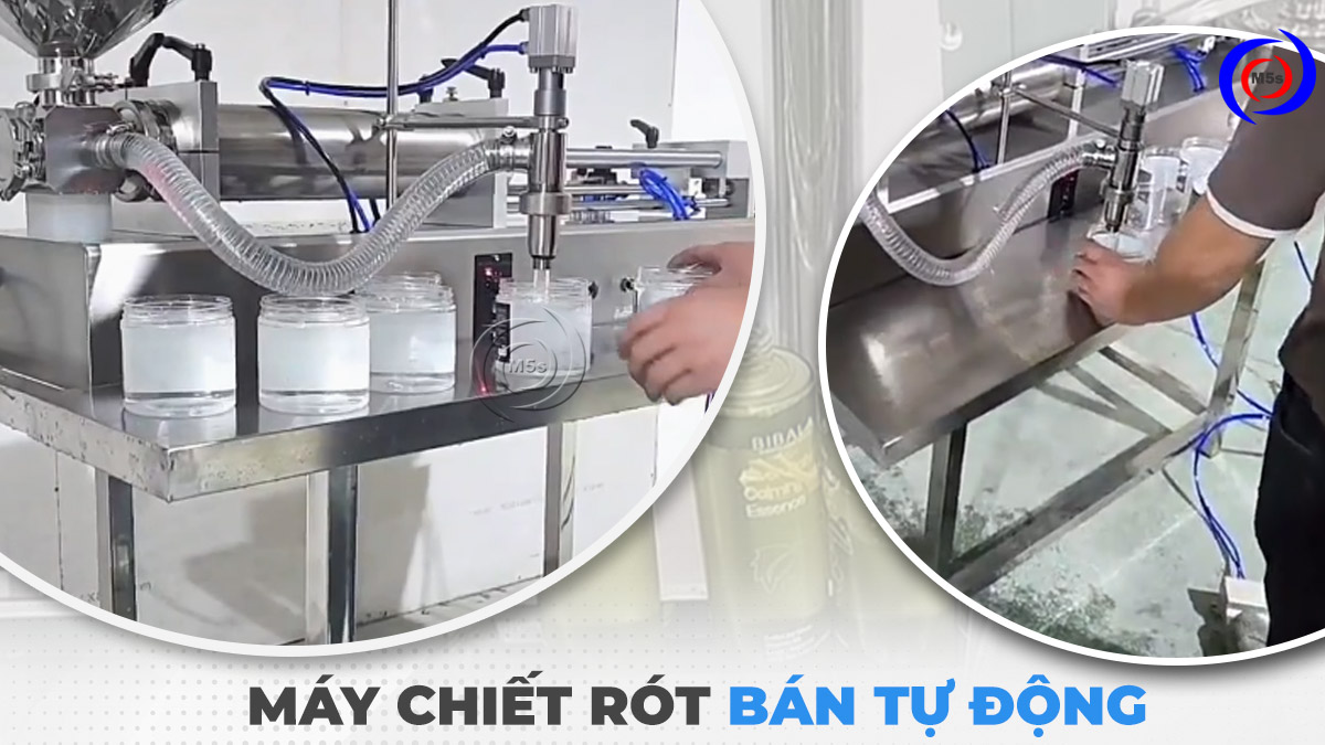 máy chiết rót bán tự động máy chiết rót bán tự động