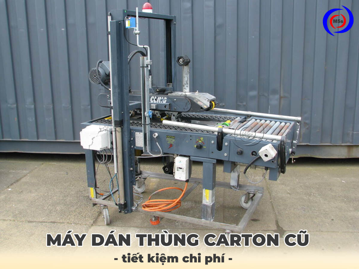 máy dán thùng carton cũ