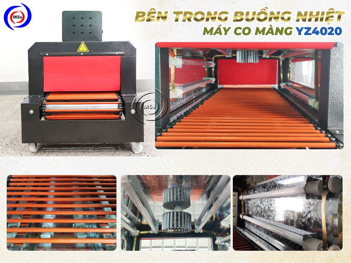 Bên trong máy co màng YZ-4020 Bên trong máy co màng YZ-4020