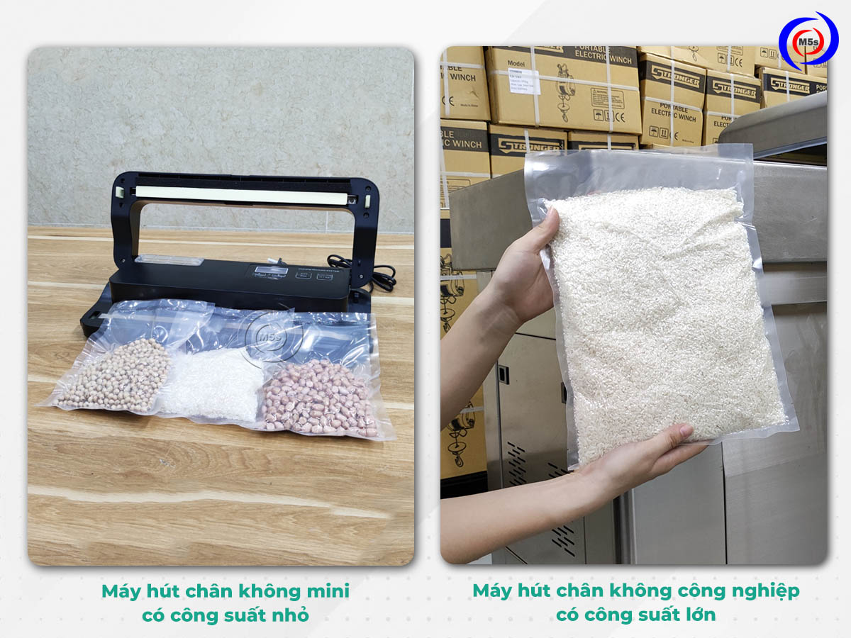 Công suất của máy hút chân không mini và công nghiệp Công suất của máy hút chân không mini và công nghiệp