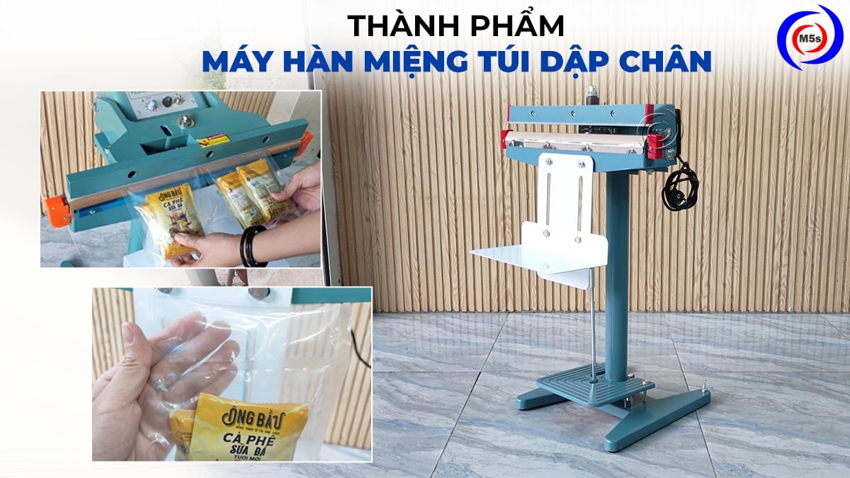 Máy hàn miệng túi dập chân Máy hàn miệng túi dập chân