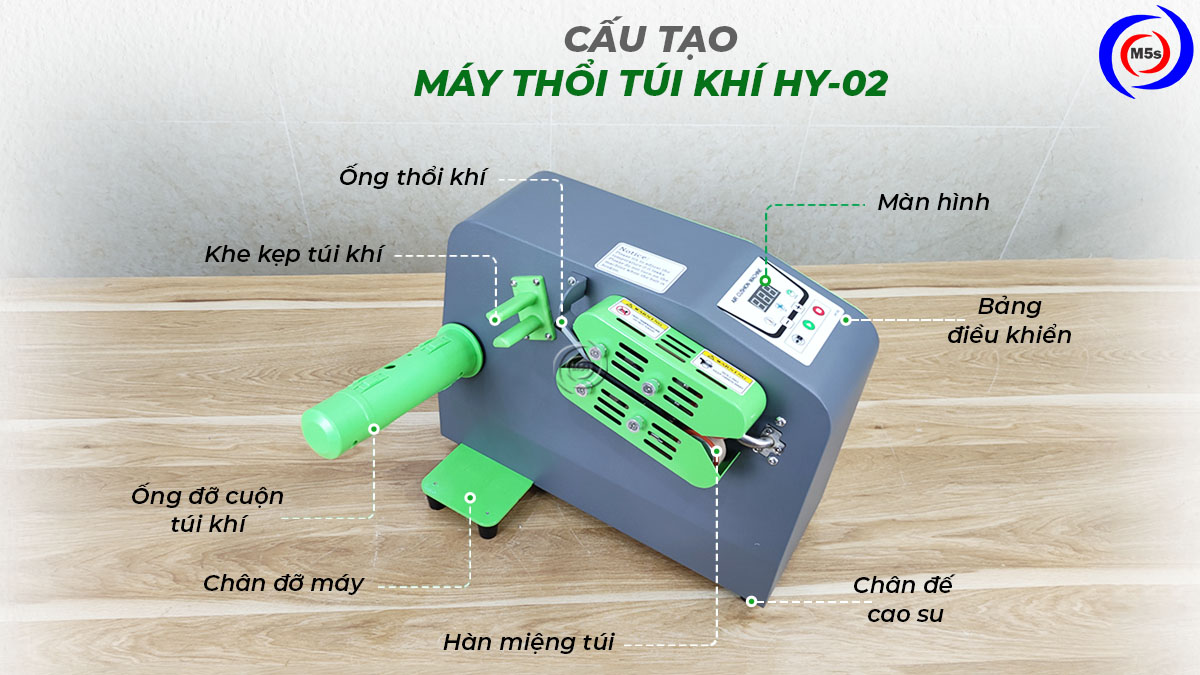 Cấu tạo máy thổi túi đệm khí chèn hàng HY-02 Cấu tạo máy thổi túi đệm khí chèn hàng HY-02