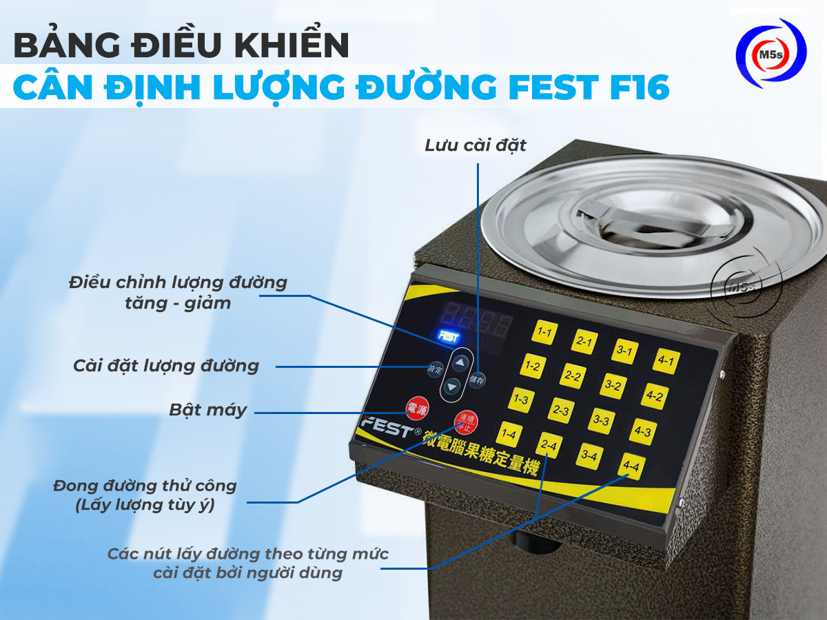 Bảng điều khiển cân định lượng đường fest F16 Bảng điều khiển cân định lượng đường fest F16