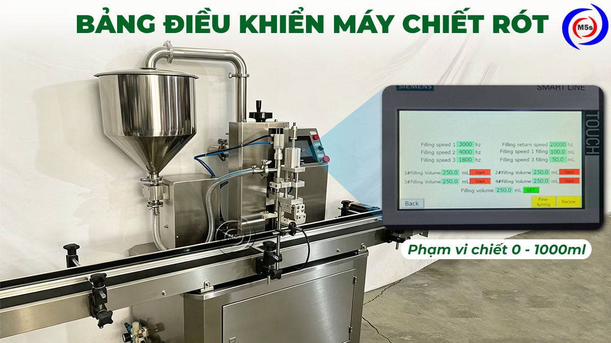 bảng điều khiển của máy chiết rót tự động bảng điều khiển của máy chiết rót tự động