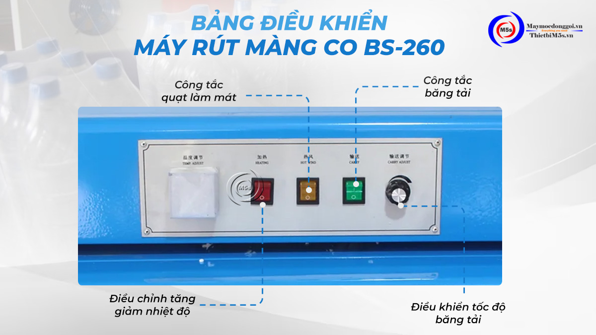 Bảng điều khiển Máy rút màng co BS-260 Bảng điều khiển Máy rút màng co BS-260