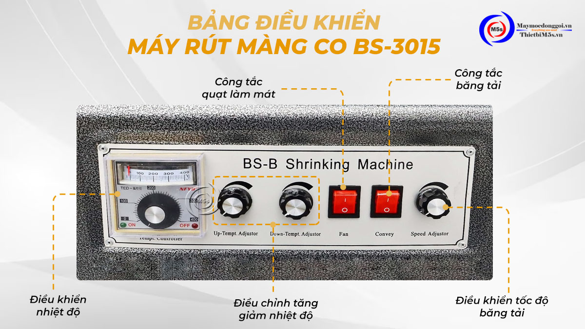 Bảng điều khiển máy rút màng co BS 3015 Bảng điều khiển máy rút màng co BS 3015