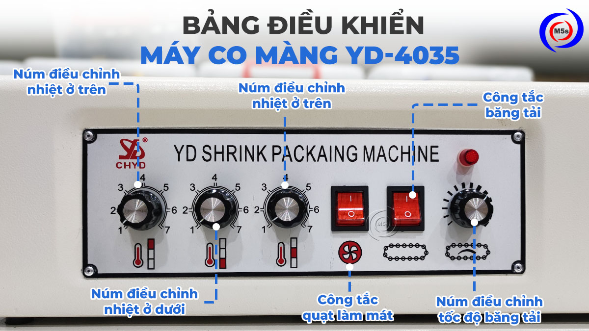 Bảng điều khiển máy bọc màng co YD-4035 Bảng điều khiển máy bọc màng co YD-4035