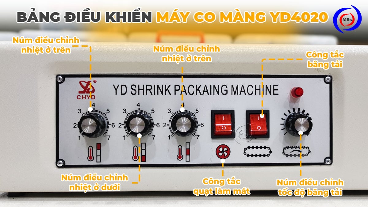 bảng điều khiển của máy co màng nhiệt YD4020 bảng điều khiển của máy co màng nhiệt YD4020