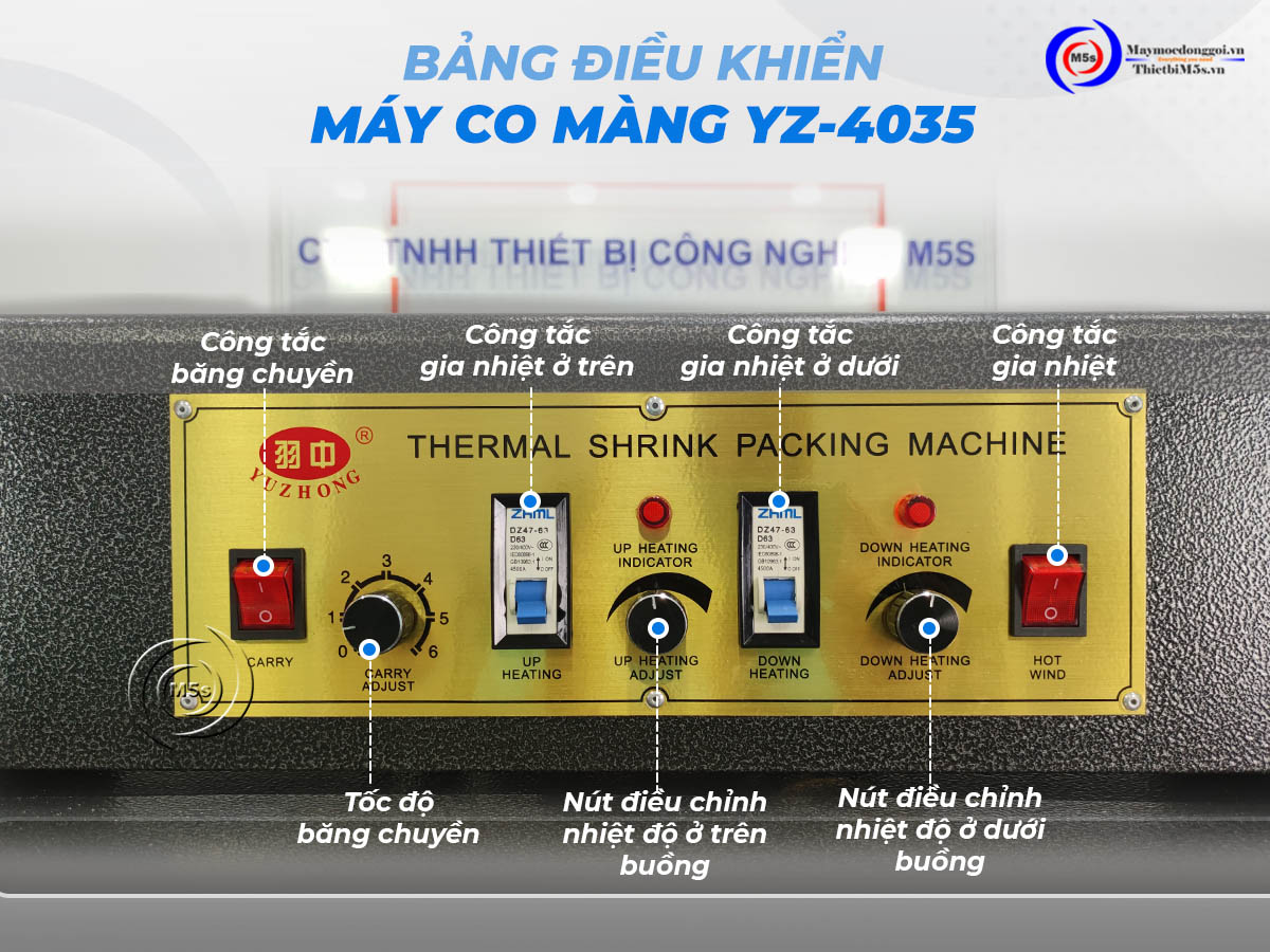 Bảng điều khiển máy co màng tự động Bảng điều khiển máy co màng tự động