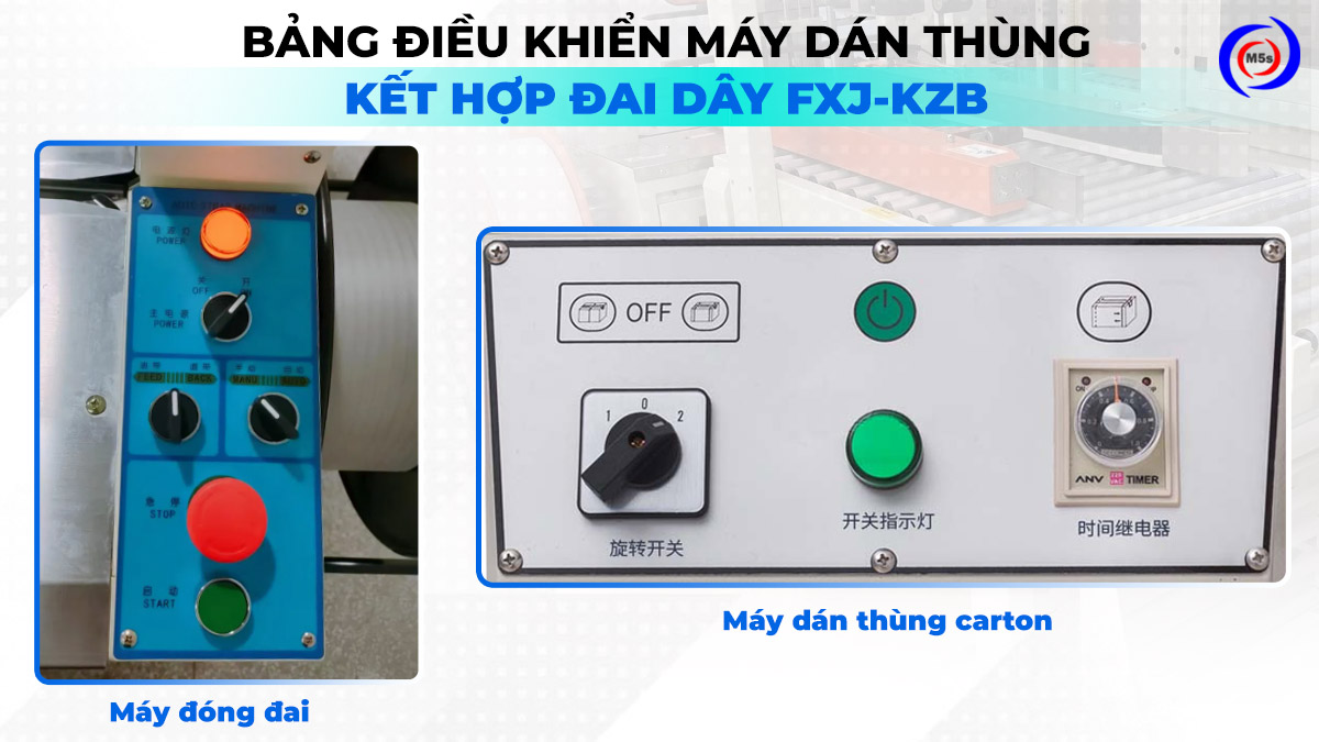 Bảng điều khiển máy dán keo thùng kết hợp đóng đai FXJ-KZB Bảng điều khiển máy dán keo thùng kết hợp đóng đai FXJ-KZB