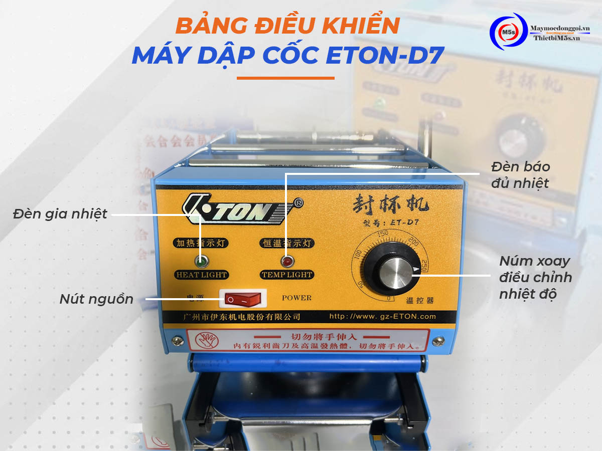 Bảng điều khiển máy đóng nắp ly ETON D7 Bảng điều khiển máy đóng nắp ly ETON D7