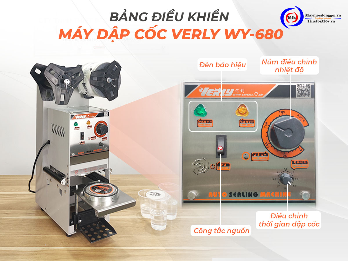 Bảng điều khiển máy dập cốc bán tự động Verly WY-680 Bảng điều khiển máy dập cốc bán tự động Verly WY-680