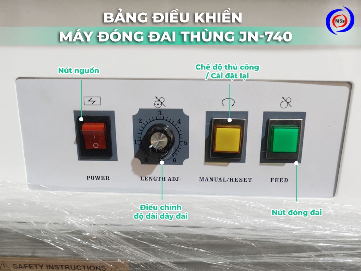 Bảng điều khiển máy siết đai thùng carton JN-740 Bảng điều khiển máy siết đai thùng carton JN-740