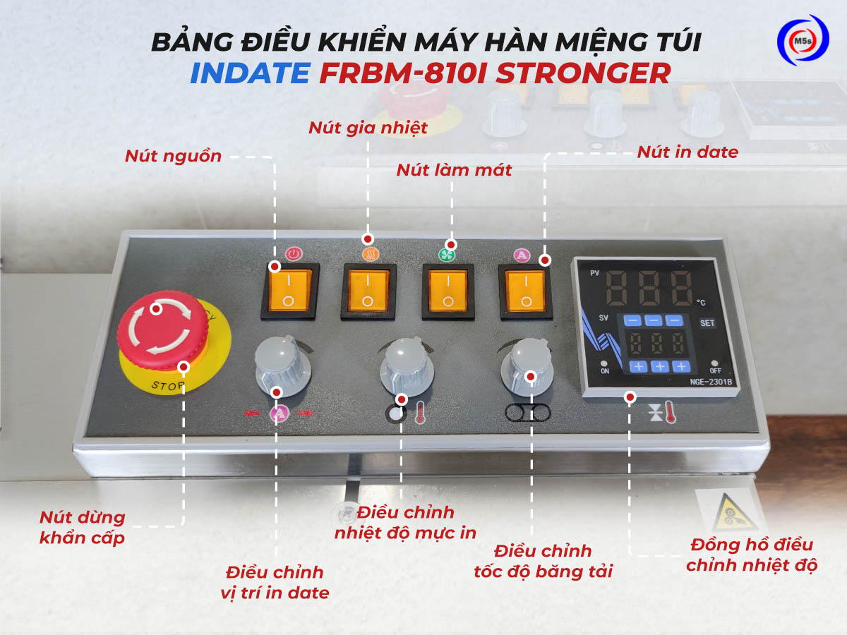 Bảng điều khiển máy hàn túi in date FRBM-810I Bảng điều khiển máy hàn túi in date FRBM-810I
