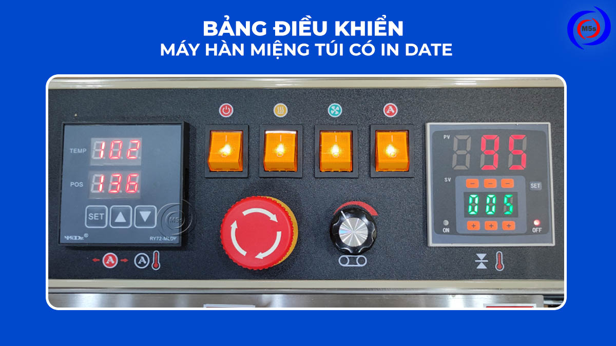 Bảng điều khiển máy hàn miệng túi liên tục có in date Bảng điều khiển máy hàn miệng túi liên tục có in date