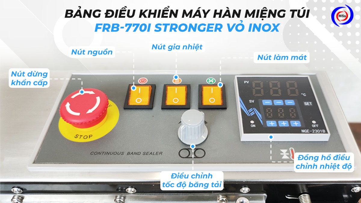 Bảng điều khiển máy hàn miệng túi liên tục FRB-770I Bảng điều khiển máy hàn miệng túi liên tục FRB-770I