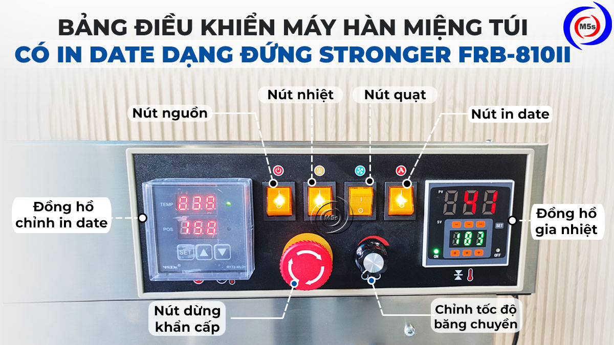 Bảng điều khiển máy hàn túi liên tục có in date FRB-810II Bảng điều khiển máy hàn túi liên tục có in date FRB-810II