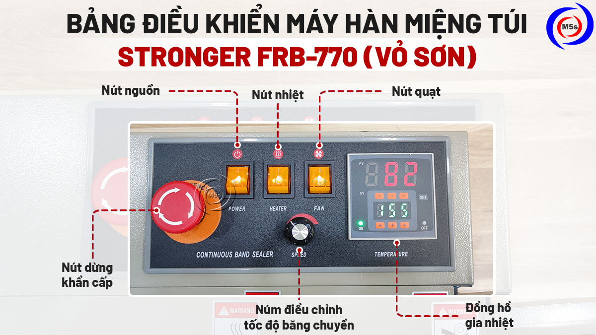 Bảng điều khiển máy hàn miệng túi Stronger FRB-770 Bảng điều khiển máy hàn miệng túi Stronger FRB-770