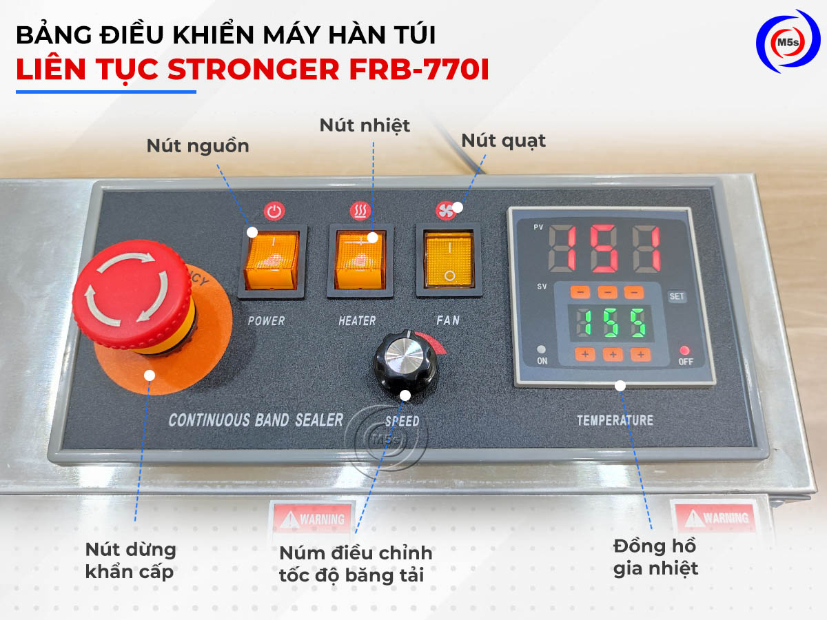 Bảng điều khiển máy hàn miệng túi nilon FRB-770I vỏ inox Bảng điều khiển máy hàn miệng túi nilon FRB-770I vỏ inox