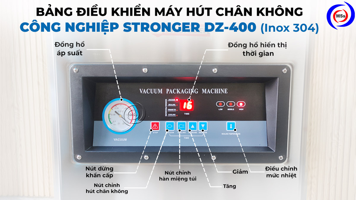 Bảng điều khiển máy hút chân không DZ-400 inox 304 Bảng điều khiển máy hút chân không DZ-400 inox 304