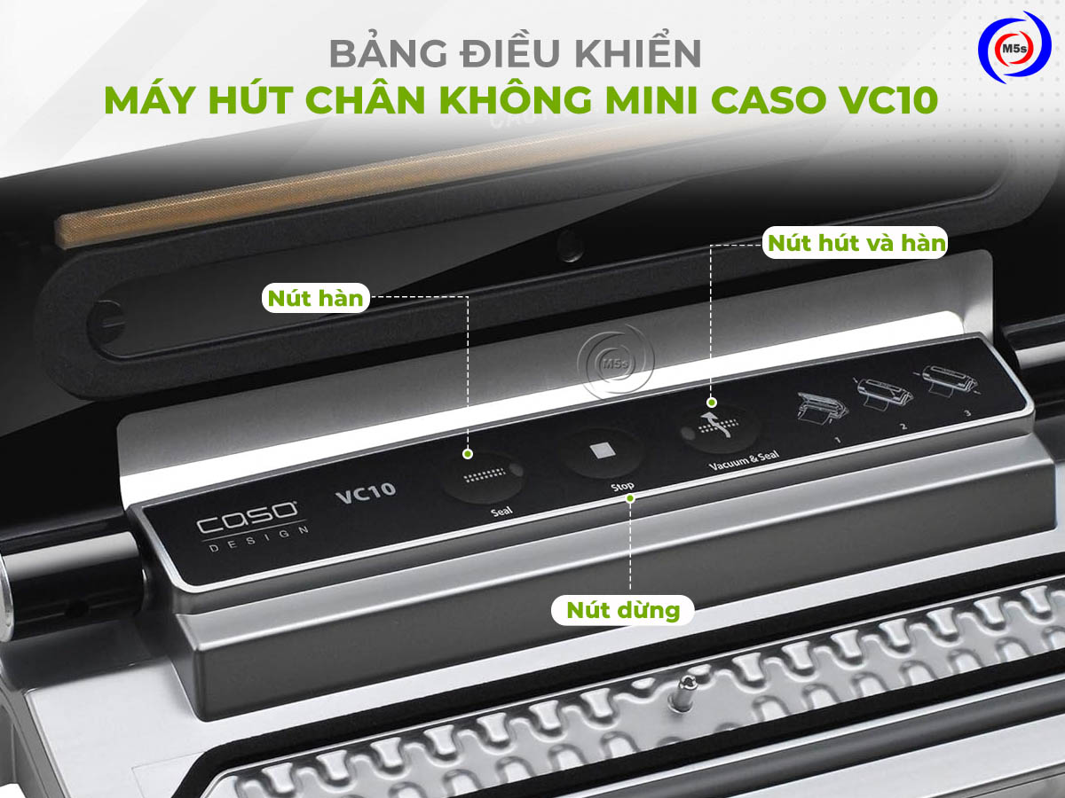 Bảng điều khiển máy hút chân không thực phẩm Caso VC10 Bảng điều khiển máy hút chân không thực phẩm Caso VC10