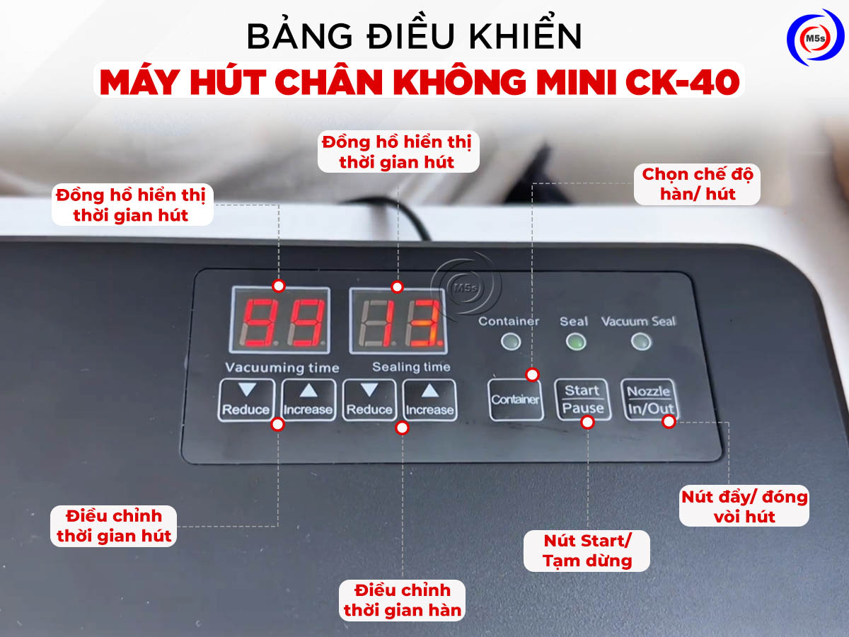 Bảng điều khiển của máy hút chân chân không CK-40 Bảng điều khiển của máy hút chân chân không CK-40