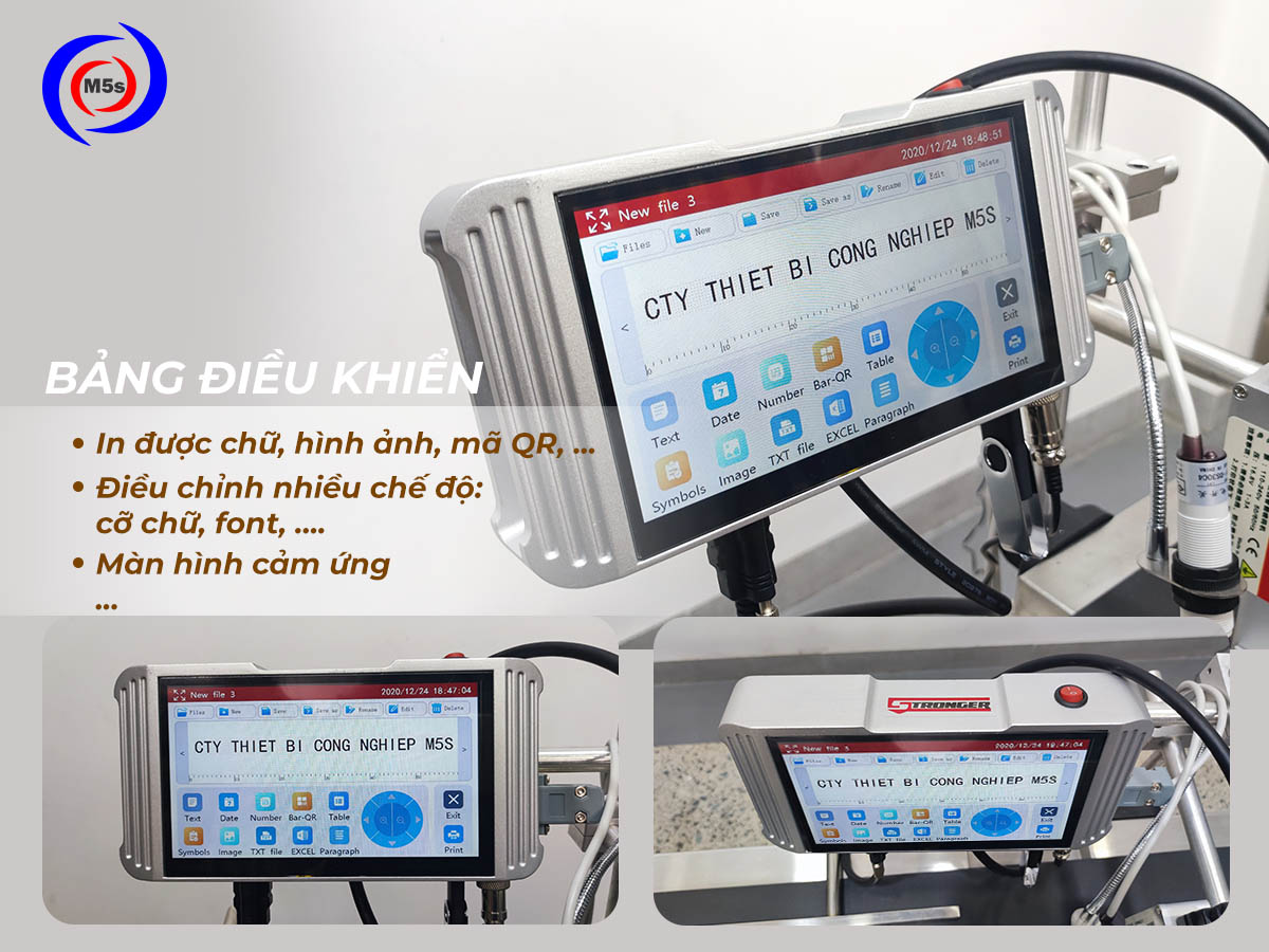 bảng điều khiển máy in date bảng điều khiển máy in date