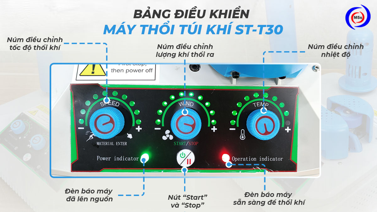 Bảng điều khiển máy thổi túi khí ST-T30 Bảng điều khiển máy thổi túi khí ST-T30